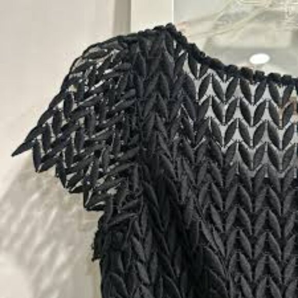 Kay Unger black Tatum floral lace midi cocktail dress size 2 - Picture 10 of 10